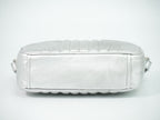 Prada Diagram Chain Shoulder Bag Pochette Leather Silver Diagramme — view 3
