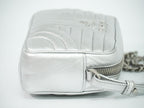 Prada Diagram Chain Shoulder Bag Pochette Leather Silver Diagramme — view 4