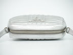 Prada Diagram Chain Shoulder Bag Pochette Leather Silver Diagramme — view 5