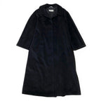 Max Mara Soutien Collar Coat Extra Long Length 42 Black