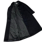 Max Mara Soutien Collar Coat Extra Long Length 42 Black