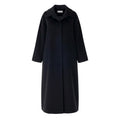 Max Mara Soutien Collar Coat Extra Long Length 42 Black