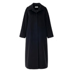 Max Mara Soutien Collar Coat Extra Long Length 42 Black