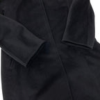 Max Mara Soutien Collar Coat Extra Long Length 42 Black
