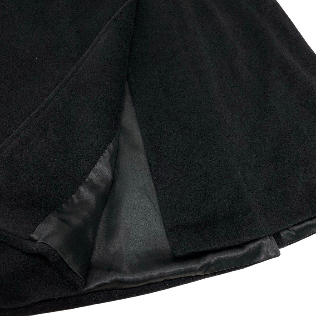 Max Mara Soutien Collar Coat Extra Long Length 42 Black