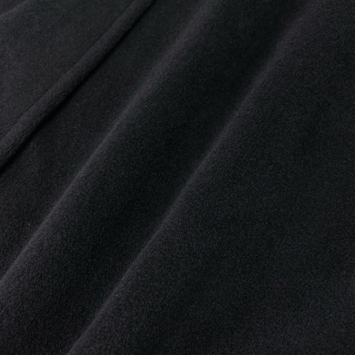 Max Mara Soutien Collar Coat Extra Long Length 42 Black