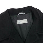 Max Mara Soutien Collar Coat Extra Long Length 42 Black