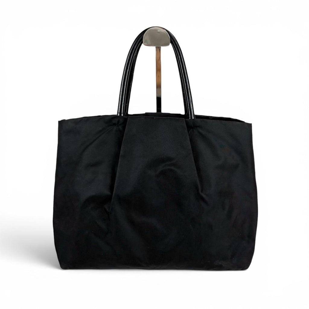 Prada Big Ribbon Tote Mini Big Mini Black Nero Tessuto Nylon Gold Ceremonies — view 2