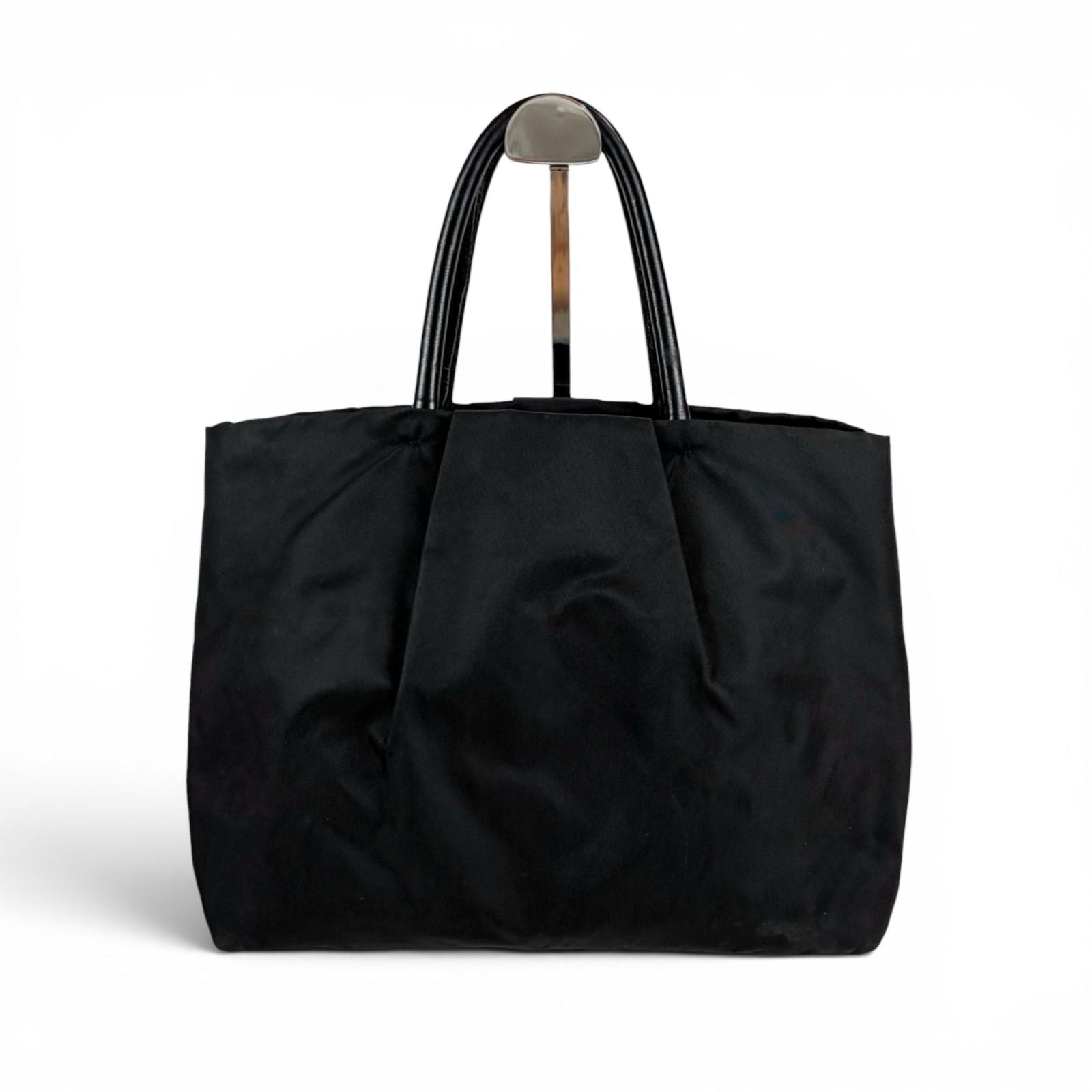 Prada Big Ribbon Tote Mini Big Mini Black Nero Tessuto Nylon Gold Ceremonies — view 2