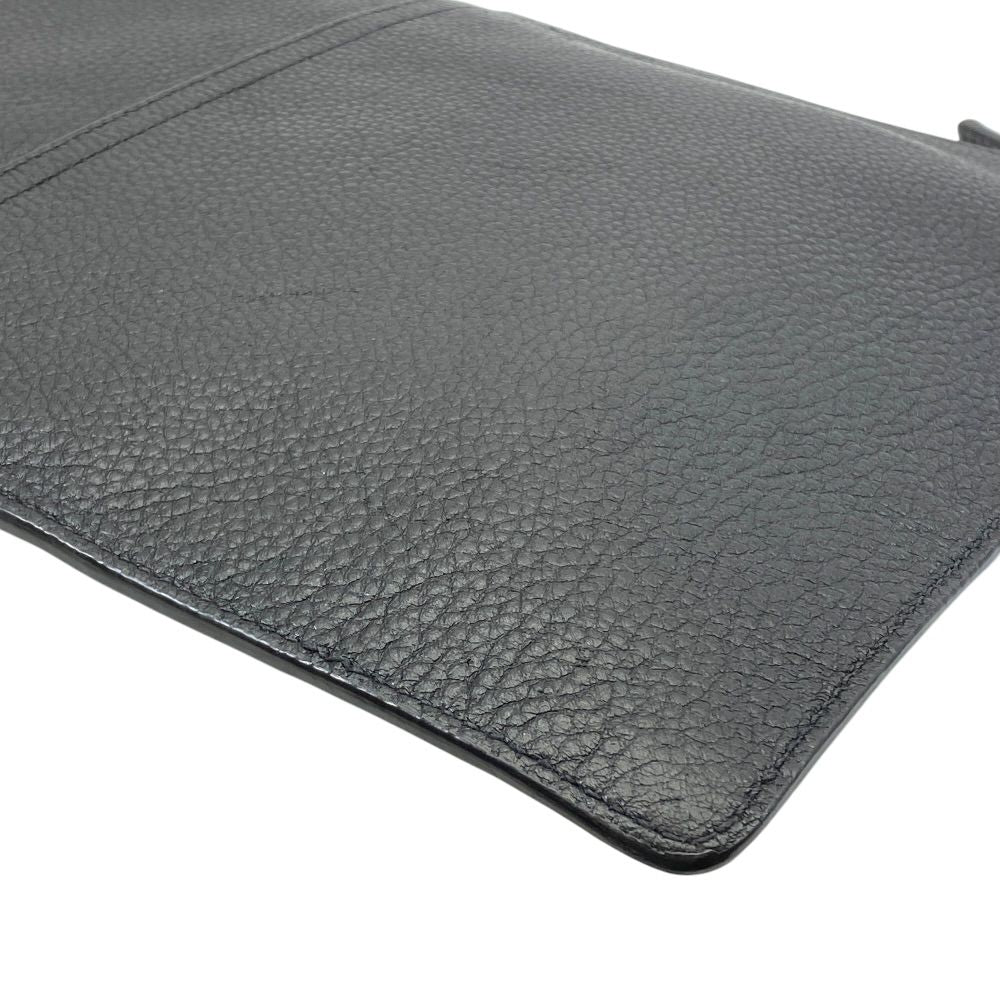 Prada Clutch Document Case Logo Ship Leather Black Business — view 4