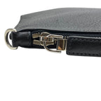 Prada Clutch Document Case Logo Ship Leather Black Business — view 5