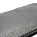 Prada Clutch Document Case Logo Ship Leather Black Business — view 6