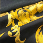 Hermes Vintage Silk Contrast Knit Polo Shirt Long Sleeve Scarf Pattern — view 6