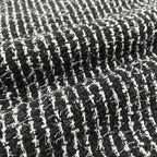 Chanel Vintage Tweed Skirt Knee Length Logo Plate White Wool — view 6