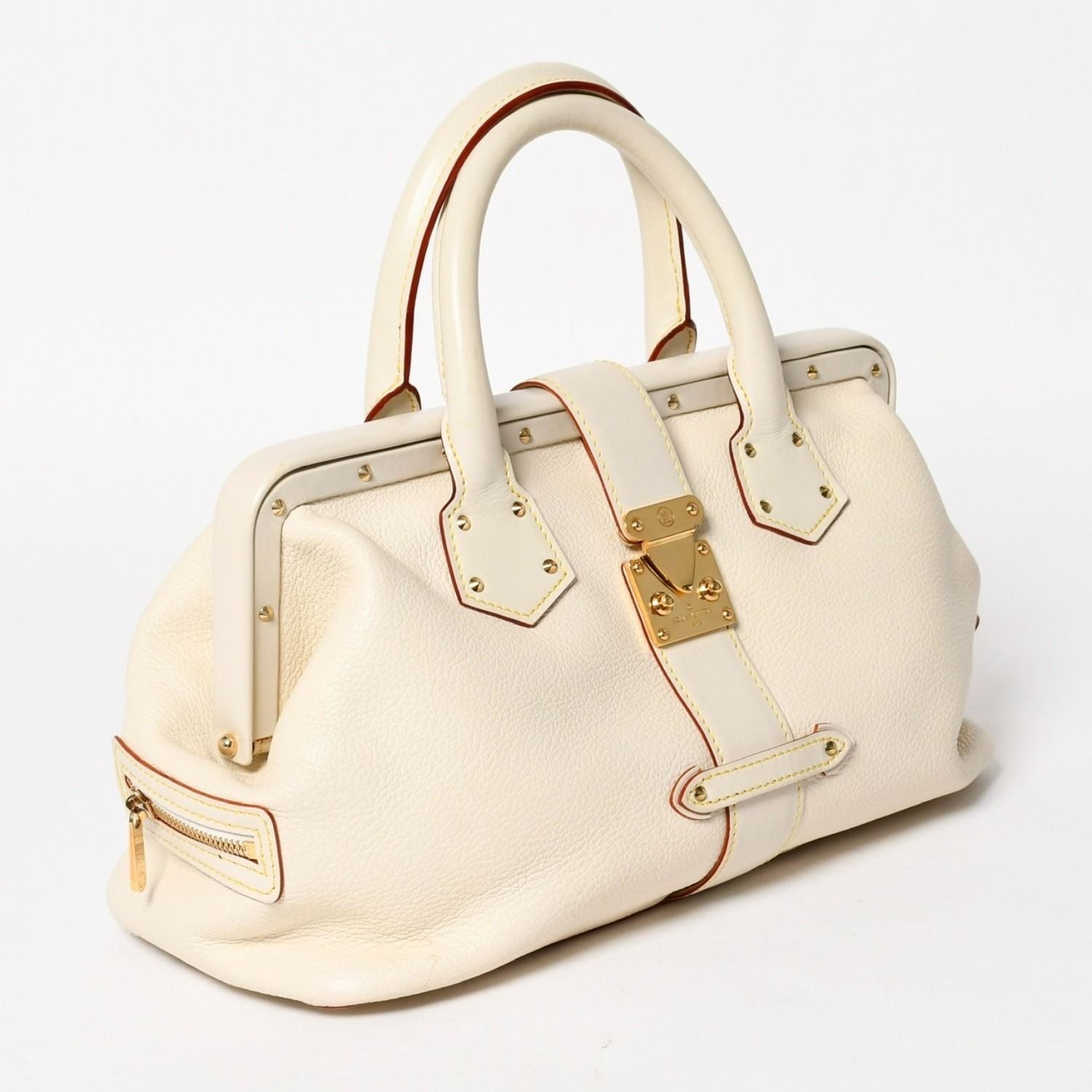 Louis Vuitton L'Ingenieux PM Handbag Blanc Suhali Gold — view 3