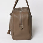 Hermes Victoria 2 35 Etoupe Silver Taurillon Clemence Tote Travel Bag — view 5