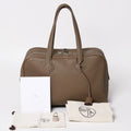 Hermes Victoria 2 35 Etoupe Silver Taurillon Clemence Tote Travel Bag