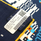 Hermes Scarf Carre Silk Turquoise Marine Jaune Faubourg — view 3