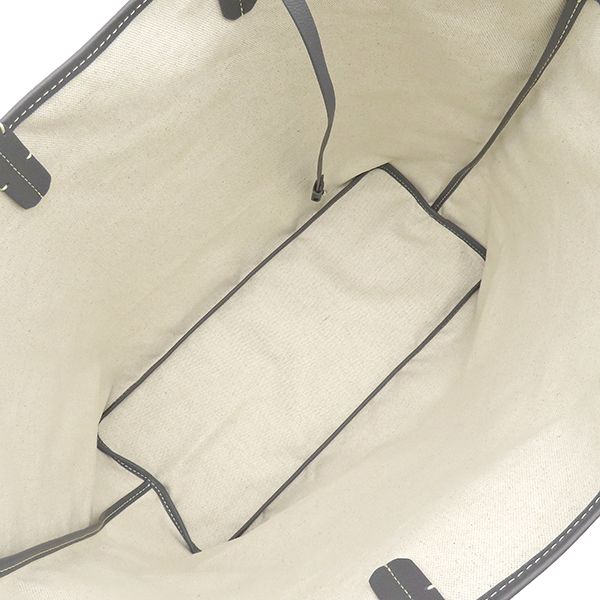 Goyard Tote Saint Louis PM Canvas Din Chevroche Gray Reversible Herringbone — view 5