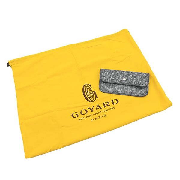 Goyard Tote Saint Louis PM Canvas Din Chevroche Gray Reversible Herringbone — view 6