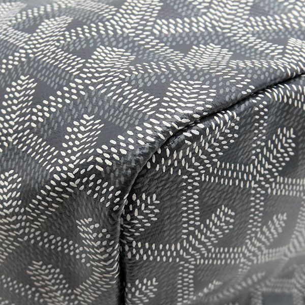 Goyard Tote Saint Louis PM Canvas Din Chevroche Gray Reversible Herringbone — view 4
