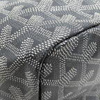 Goyard Tote Saint Louis PM Canvas Din Chevroche Gray Reversible Herringbone — view 4