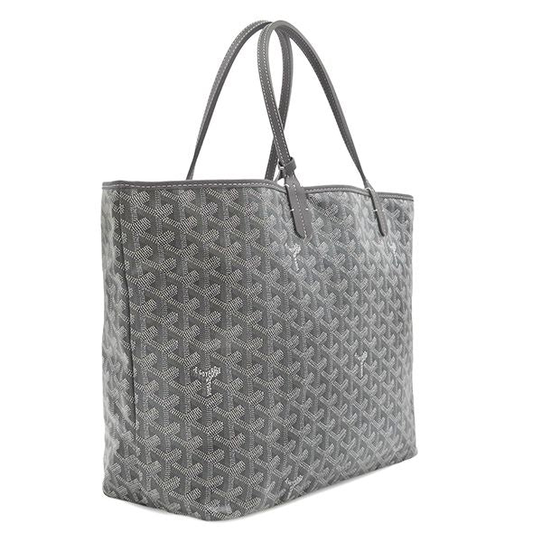 Goyard Tote Saint Louis PM Canvas Din Chevroche Gray Reversible Herringbone — view 2