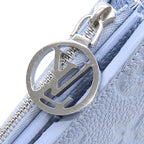 Louis Vuitton Bifold Wallet Portefeuille Lisa Monogram Empreinte Blue Floss — view 6