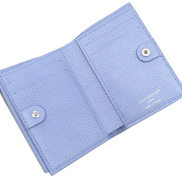 Louis Vuitton Bifold Wallet Portefeuille Lisa Monogram Empreinte Blue Floss — view 7