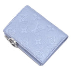 Louis Vuitton Bifold Wallet Portefeuille Lisa Monogram Empreinte Blue Floss — view 2