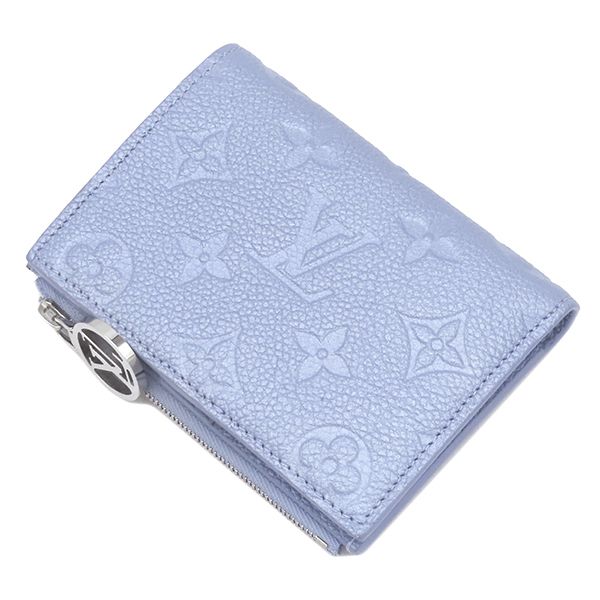 Louis Vuitton Bifold Wallet Portefeuille Lisa Monogram Empreinte Blue Floss — view 2