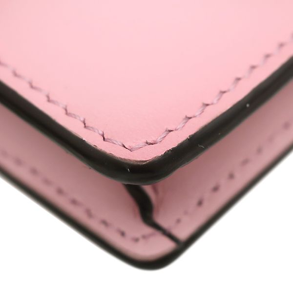 Fendi Shoulder Bag Micro Flat Leather Pink Silver Compact Wallet Mini — view 4