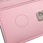 Fendi Shoulder Bag Micro Flat Leather Pink Silver Compact Wallet Mini — view 6