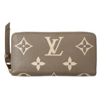 Louis Vuitton Wallet Bicolor Monogram Empreinte Zippy Tourterelle Cream Beige