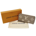Louis Vuitton Wallet Bicolor Monogram Empreinte Zippy Tourterelle Cream Beige — view 6