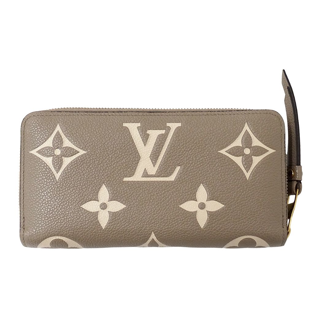 Louis Vuitton Wallet Bicolor Monogram Empreinte Zippy Tourterelle Cream Beige — view 2