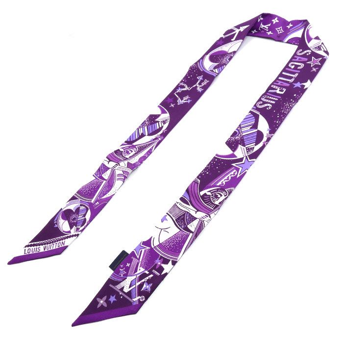 Louis Vuitton Bandeau BB LV Star Sign Sagittarius Scarf Purple Violet — view 2