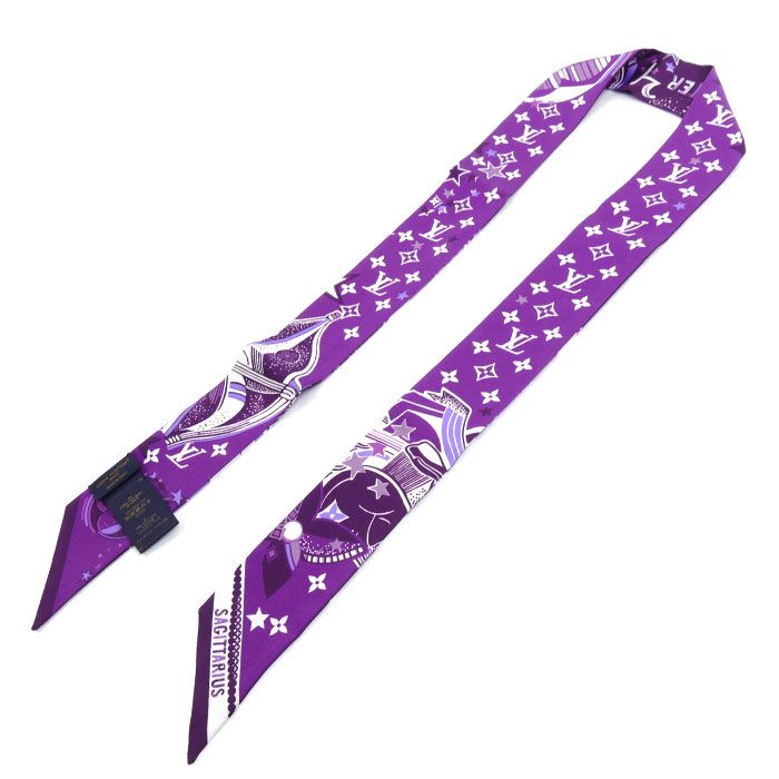 Louis Vuitton Bandeau BB LV Star Sign Sagittarius Scarf Purple Violet — view 3
