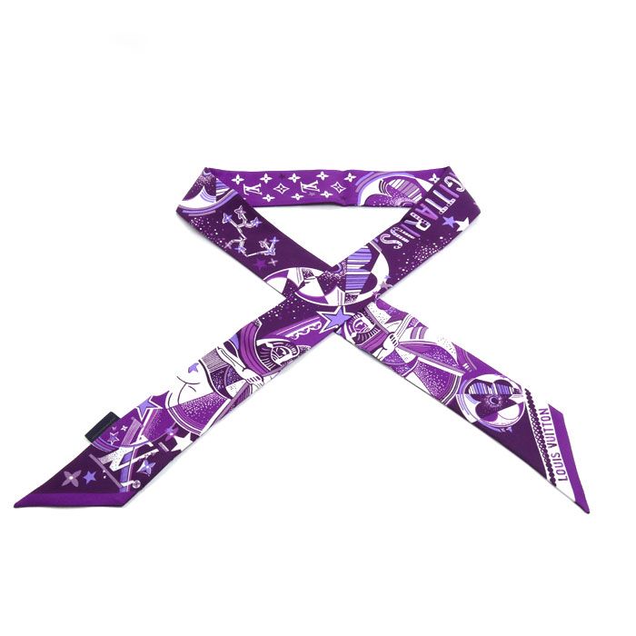 Louis Vuitton Bandeau BB LV Star Sign Sagittarius Scarf Purple Violet