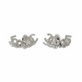 Chanel No. 5 CC Logo Rhinestone Metal Earrings