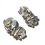 Chanel No. 5 CC Logo Rhinestone Metal Earrings — view 4