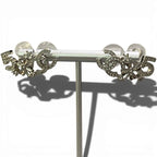 Chanel No. 5 CC Logo Rhinestone Metal Earrings — view 2