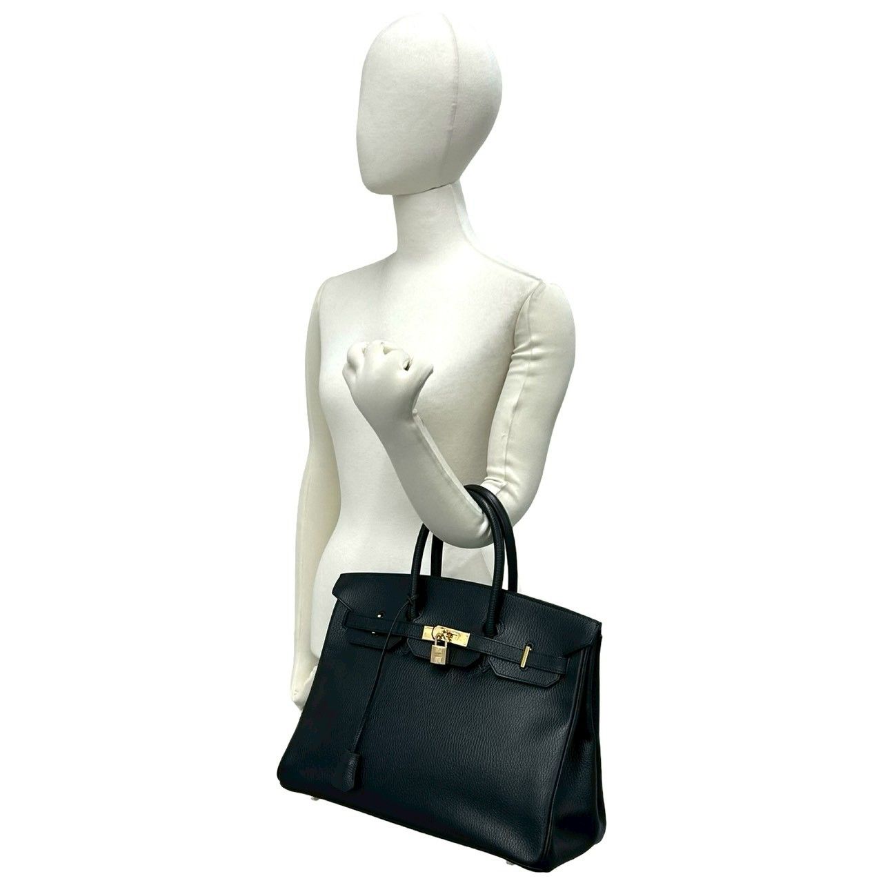 Hermes Box Birkin 35 Ardennes Handbag Mini Tote Black — view 2