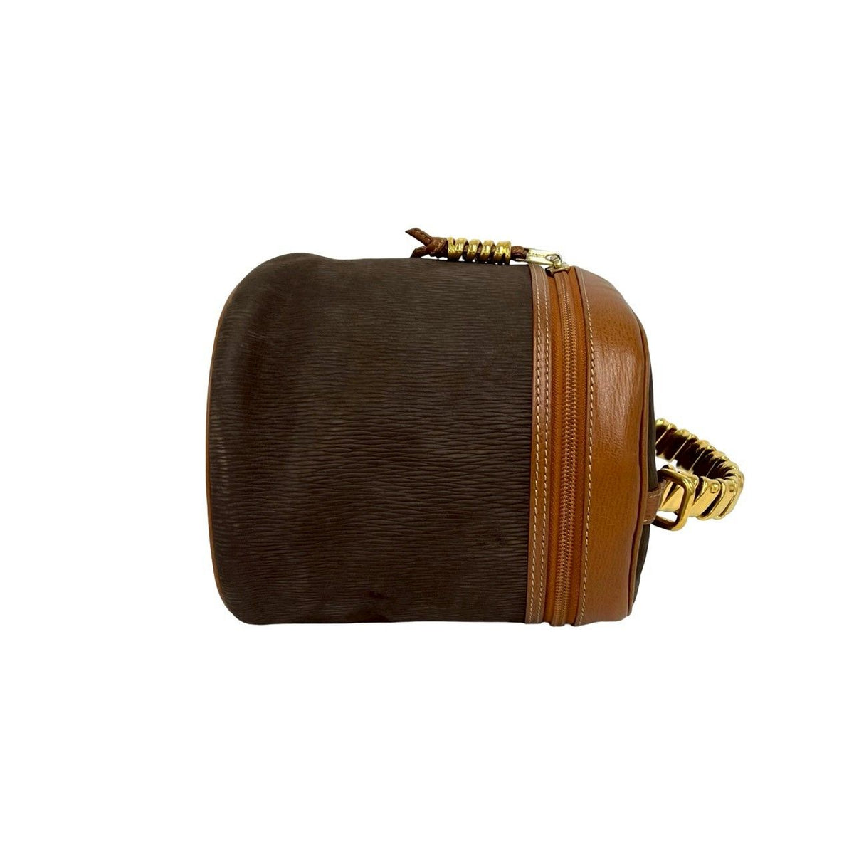 Loewe Velazquez Vintage Twist Handle Leather 2-Way Shoulder Bag Vanity Brown — view 6