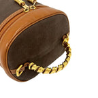 Loewe Velazquez Vintage Twist Handle Leather 2-Way Shoulder Bag Vanity Brown — view 4