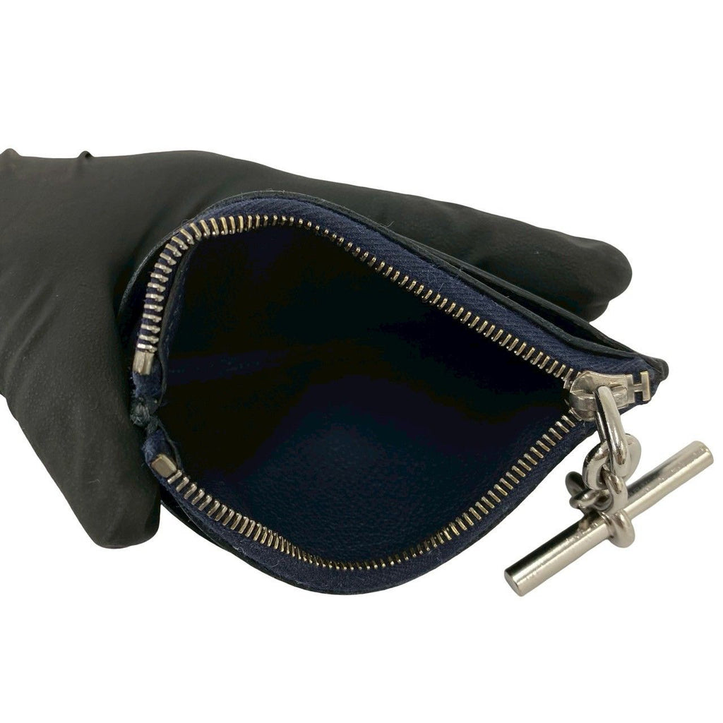 Hermes Strap Fragment Case Color Chain Coin Purse Blue — view 7
