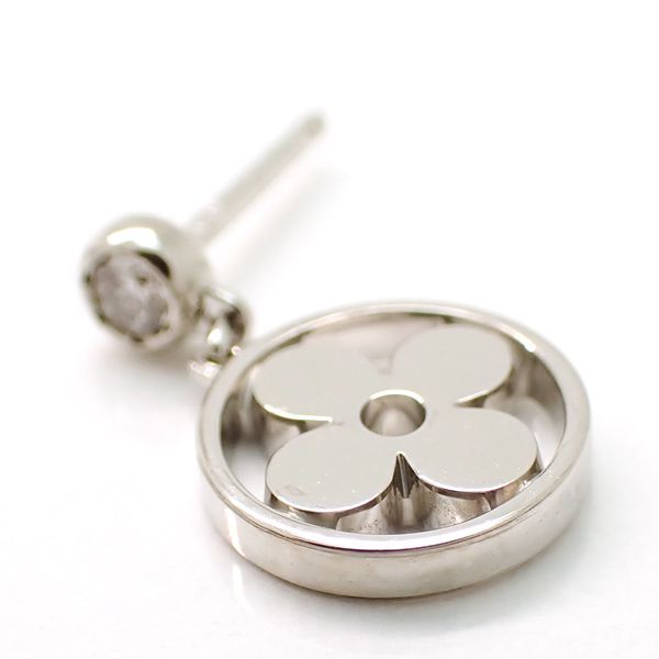 Louis Vuitton 18k White Gold Single Earring — view 3