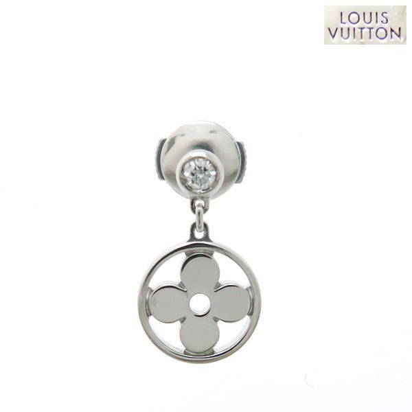 Louis Vuitton 18k White Gold Single Earring