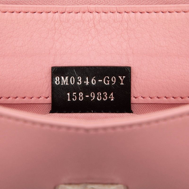 Fendi Chain Shoulder Bag Wallet Pink Leather — view 6