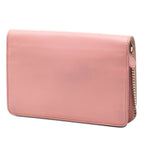 Fendi Chain Shoulder Bag Wallet Pink Leather — view 2